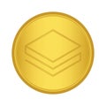 Gold Stratis coin icon. golden Cryptocurrency coin money. blockchain  symbol. Internet money Royalty Free Stock Photo