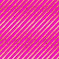 Gold Stripes Faux Foil Metallic Magenta Background