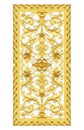 Gold Stucco walls antique flower