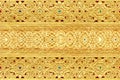 Gold Stucco walls antique flower