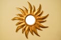 Gold sun frame Royalty Free Stock Photo