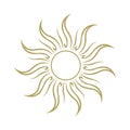 Gold Sun, vector Royalty Free Stock Photo