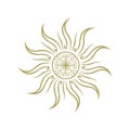 Gold Sun, vector Royalty Free Stock Photo