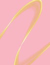 Gold Swooping Strands on a Pink Background.