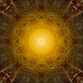 Gold Symmetry Floral Beautiful Harmony Light Temple Sun Star Healing