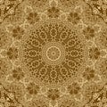 Gold symmetry pattern and geometric golden design, metallic print