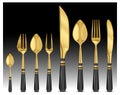 Gold tablewares Royalty Free Stock Photo
