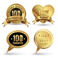 Gold tag embroidery collection Royalty Free Stock Photo