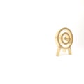 Gold Target icon isolated on white background. Dart board sign. Archery board icon. Dartboard sign. Business goal