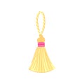 gold tassel rope cartoon vector illustration Royalty Free Stock Photo