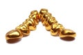 Gold teeth Royalty Free Stock Photo