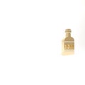 Gold Tequila bottle icon isolated on white background. Mexican alcohol drink. 3d illustration 3D render Royalty Free Stock Photo