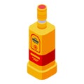 Gold tequila icon isometric vector. Glass alcohol