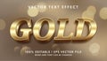 Gold text effect template Royalty Free Stock Photo