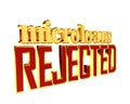 Gold text microloans rejected on white background Royalty Free Stock Photo