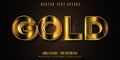 Gold text, shiny golden style editable text effect