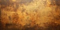 Gold texture background, old worn yellow orange paint like rust on metal sheet. Rough vintage golden surface, abstract antique