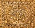 Gold texture flower antique thai traditional over 200 years Royalty Free Stock Photo