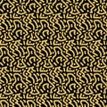 Gold texture hand drawn ornament, seamless pattern black gold shimmer design