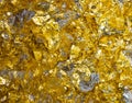 Scraps of gold foil Royalty Free Stock Photo