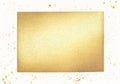 Gold textured metallic foil on white background Royalty Free Stock Photo