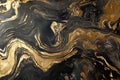 A gold textured surface with a smooth, reflective finish, showcasing swirling, marbled patterns Royalty Free Stock Photo