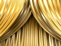 Gold theater curtain Royalty Free Stock Photo