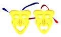 Gold theatrical masks Royalty Free Stock Photo