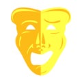 Gold theatrical masks Royalty Free Stock Photo