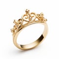 18k Gold Tiara Ring - Fairytale-inspired Crown Design