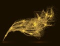 Gold tinsel abstract flow Royalty Free Stock Photo