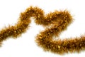 Gold Tinsel Christmas Royalty Free Stock Photo