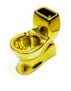 Gold toilet ashtray Royalty Free Stock Photo