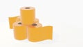 gold toilet paper. Concept of the price idea , illustration of high demand