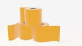 gold toilet paper. Concept of the price idea , illustration of high demand