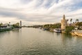 Gold Tower in Seville, Andalusia, Spain. Royalty Free Stock Photo