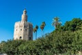 Gold Tower in Seville, southern Spain. Royalty Free Stock Photo