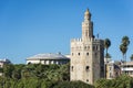 Gold Tower in Seville, southern Spain. Royalty Free Stock Photo