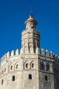 Gold Tower in Seville, southern Spain. Royalty Free Stock Photo