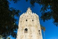 Gold Tower in Seville, southern Spain. Royalty Free Stock Photo