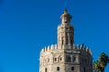 Gold Tower in Seville, southern Spain. Royalty Free Stock Photo