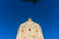 Gold Tower in Seville, southern Spain. Royalty Free Stock Photo