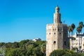 Gold Tower in Seville, southern Spain. Royalty Free Stock Photo