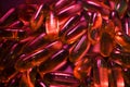 Capsules under red  lighting Royalty Free Stock Photo