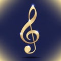 Gold treble clef