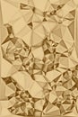 Gold triangle mosaic golden polygonal, light