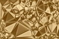 Gold triangle mosaic golden polygonal, modern