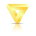 Gold triangle with reflect icon