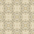 Gold tribal ethnic style seamless pattern. Greek ornamental background. Elegant repeat Deco backdrop. Golden geometric ornaments. Royalty Free Stock Photo