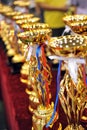 Gold trophies Royalty Free Stock Photo